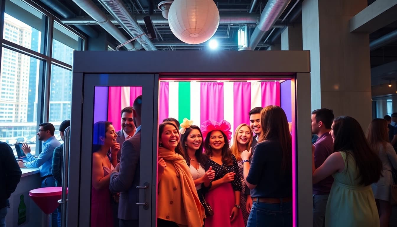 Rent a photo booth rental chicago for vibrant events with fun props and lively atmosphere.