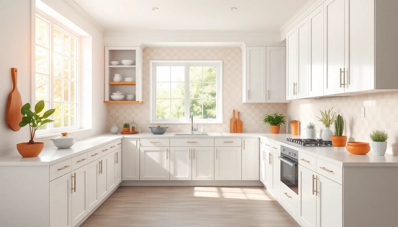 Cabinet Refacing Clearwater FL showcasing modern cabinets in a bright kitchen environment.