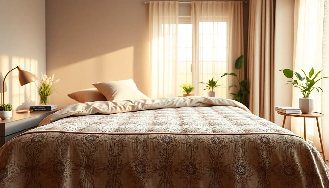 Transform your sleep experience with a comfortable full mattress on a cozy bed.