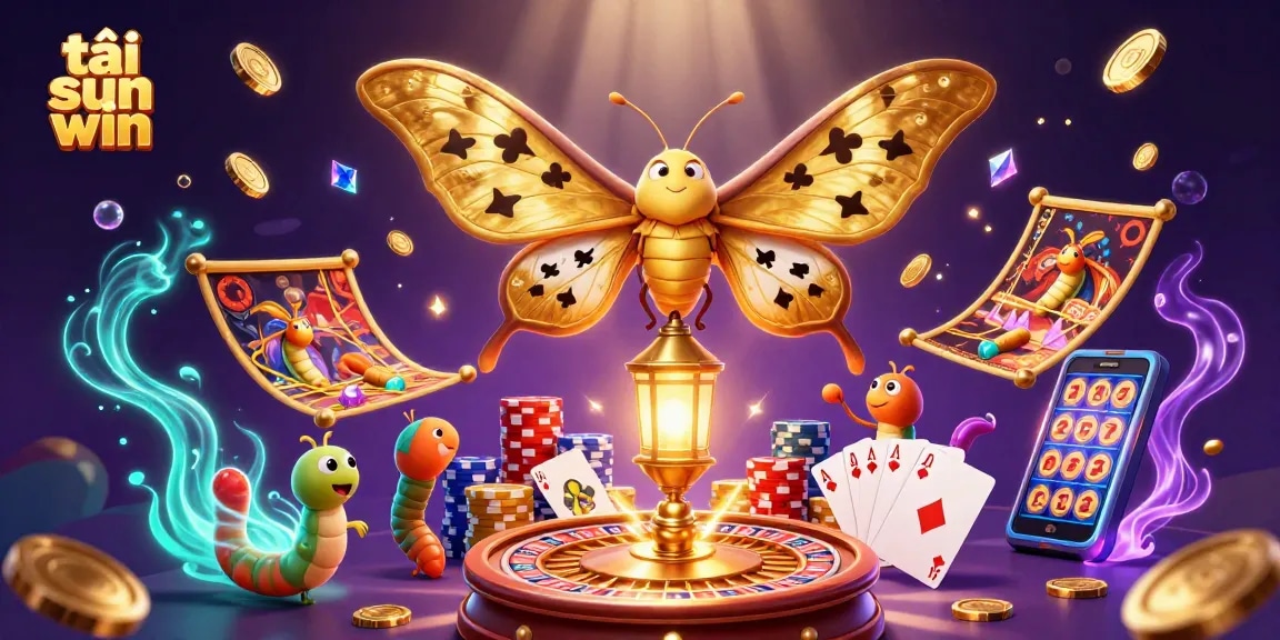 Experience the thrill of tải sun win with 3D cartoon characters in a vibrant casino scene.