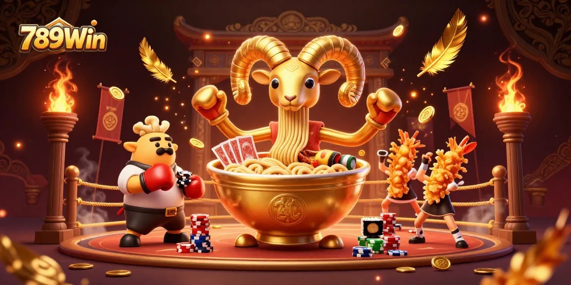 Engage in dynamic gameplay at 789Win with vibrant characters and action-packed casino elements.