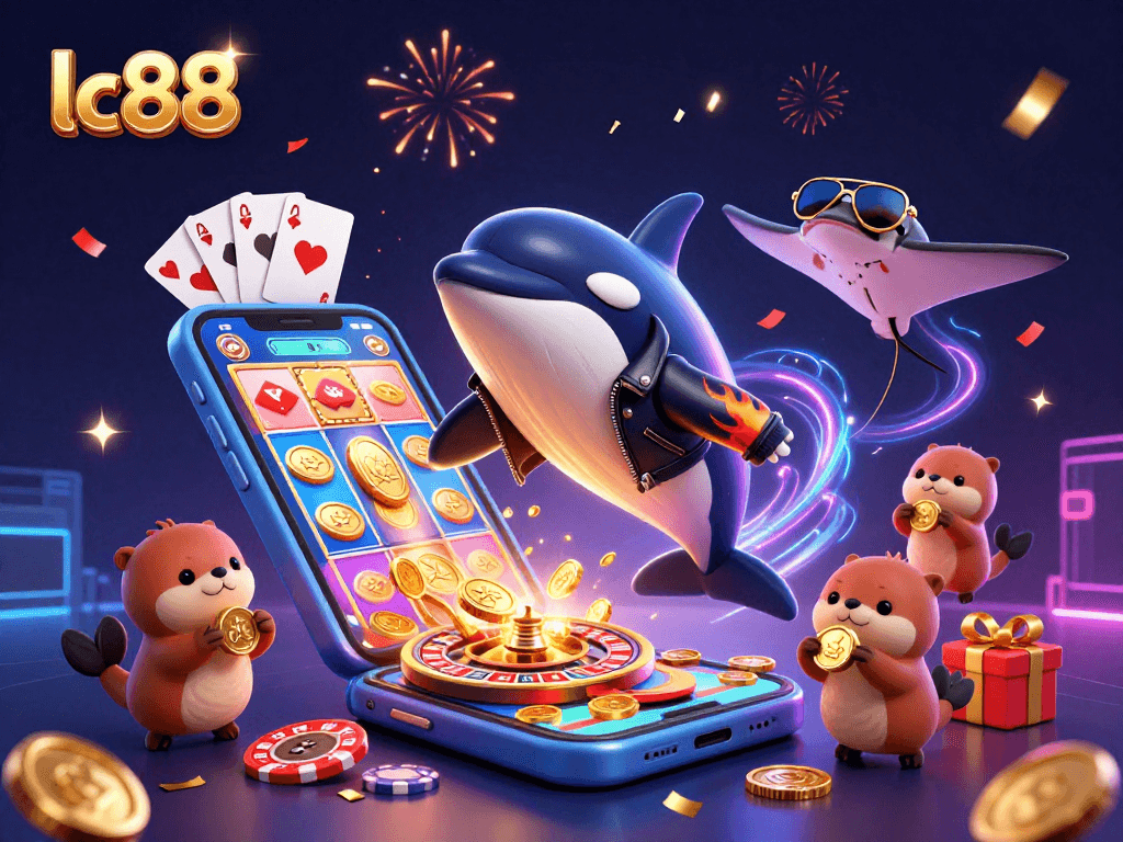 Experience excitement at lc88 with playful ocean characters and vibrant casino elements.