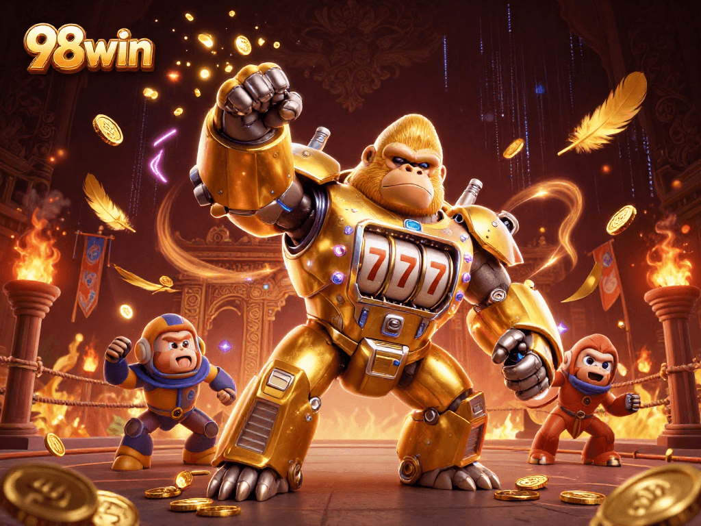 Experience thrilling wins at 98win with the explosive spirit of gaming and vibrant elements