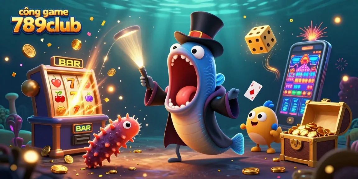 Engage with the thrilling cổng game 789club featuring vibrant characters and jackpot excitement in a magical underwater scene.