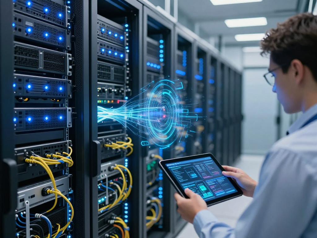 UK IPTV server infrastructure showcasing advanced technology, robust cloud systems, and seamless software integration.