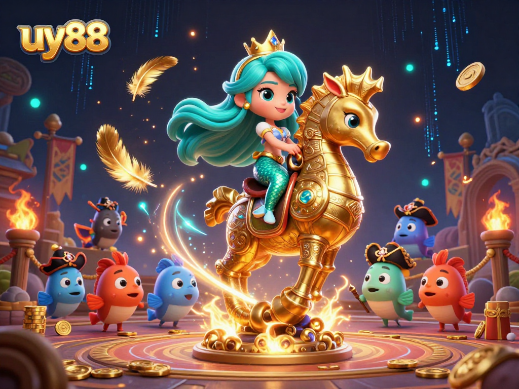 Join the fun at uy88 with a vibrant underwater casino adventure featuring mermaids and treasure!