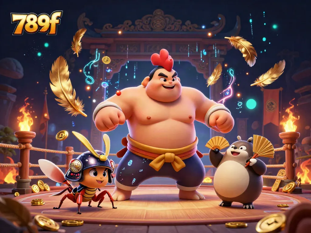 Engage with thrilling 789f gaming adventures featuring powerful sumo wrestler and fierce samurai cricket.