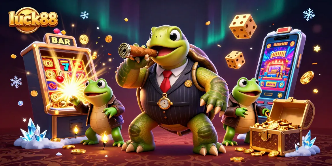 Experience luck88 thrills with a lively casino night featuring a turtle in style and explosive jackpots.