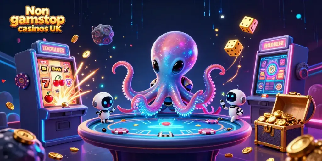 Experience the thrill of Non gamstop casinos UK with a vibrant alien poker scene bursting with energy.