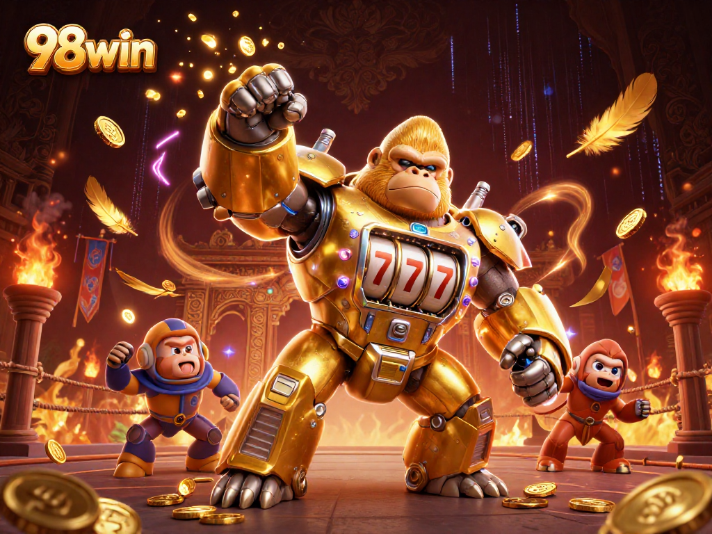 Experience thrilling wins at 98win with the explosive spirit of gaming and vibrant elements