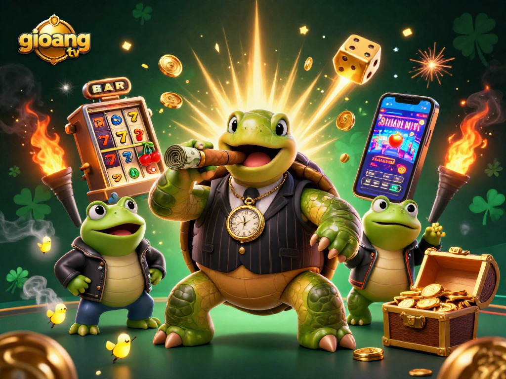 Boost your gaming experience with giovang tv featuring a vibrant illustration of charming characters and exciting casino elements.