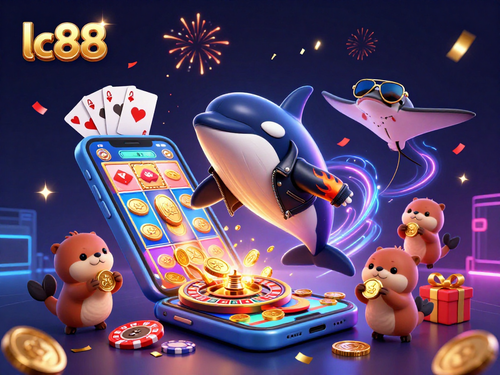 Experience excitement at lc88 with playful ocean characters and vibrant casino elements.