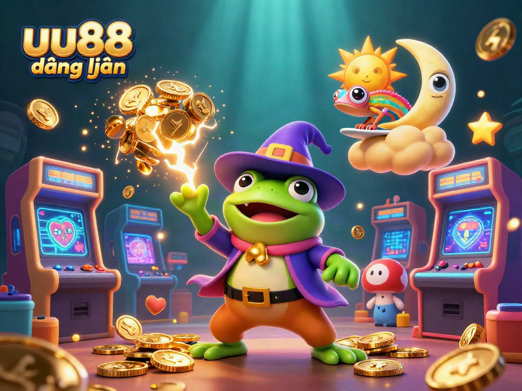 Experience thrilling uu88 đăng nhập gaming with vibrant characters amidst a dazzling casino backdrop.