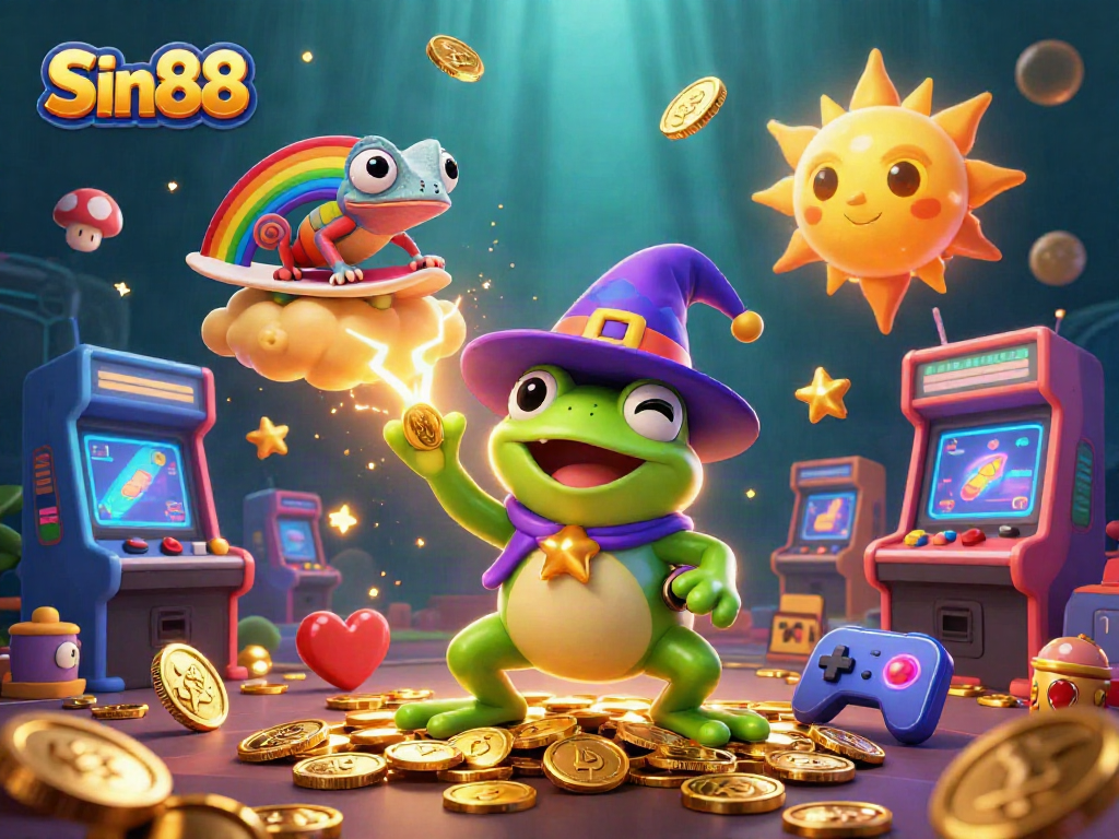 Experience thrilling gameplay with Sin88, featuring dazzling characters and immersive casino elements.