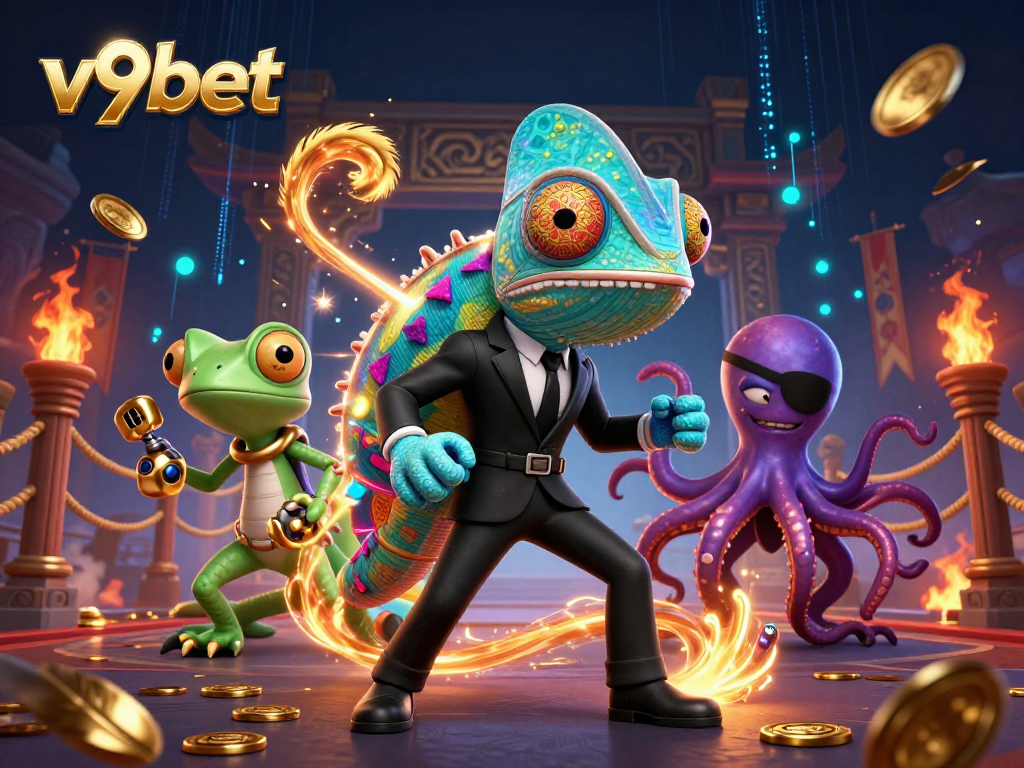Engage with vibrant v9bet casino action featuring dynamic 3D characters and immersive game elements.