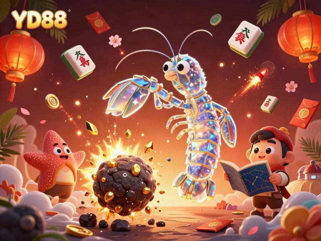 Experience explosive gameplay at YD88 with a galactic samurai mantis shrimp showcasing casino excitement.