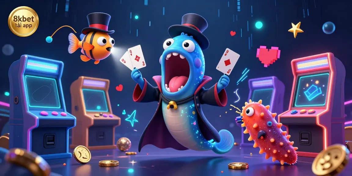 Experience the thrill of gambling with the 8xbet tải app in a vibrant underwater carnival scene featuring enchanting sea creatures.