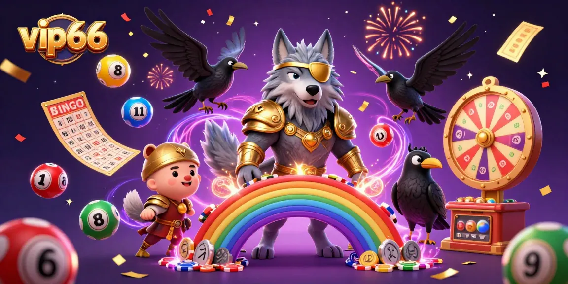 Experience thrilling lottery action with vip66 in a vibrant 3D fantasy scene.