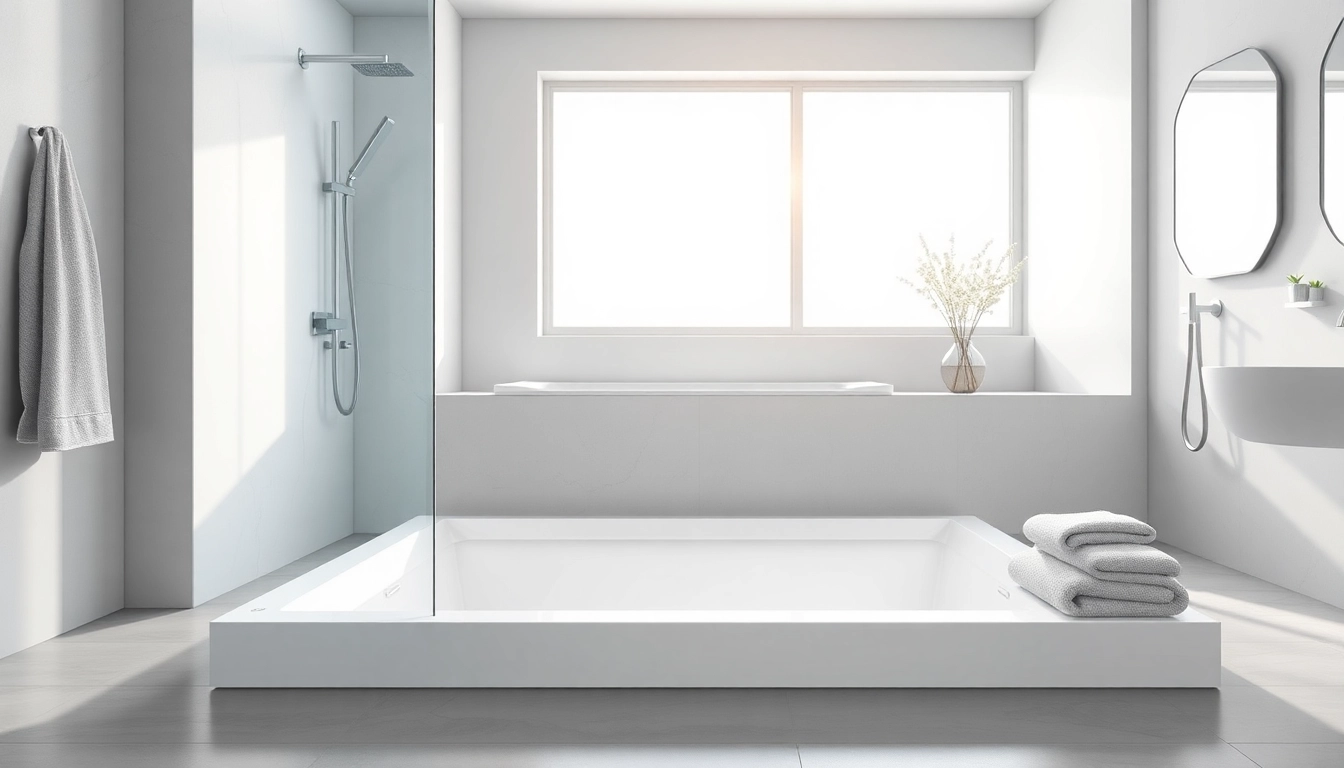 Install a sleek shower base shower in a modern bathroom for luxury and comfort