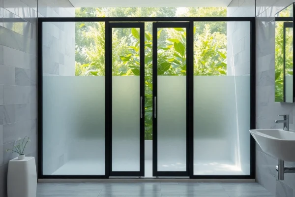 Transform your space with stylish black frame shower doors accentuating modern bathroom design.