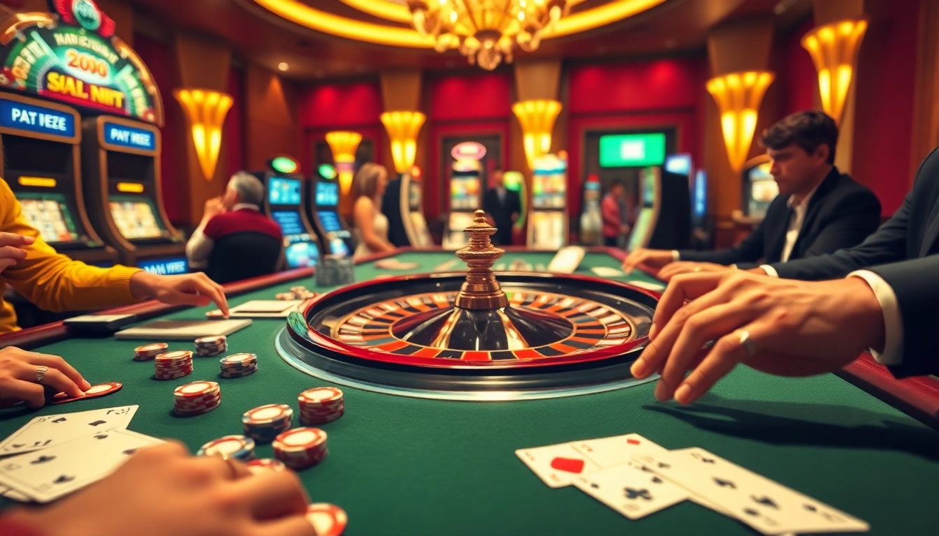 High-stakes roulette game at 69vn.gb.net with vibrant decor and enthusiastic players.