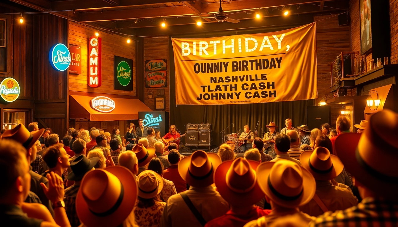 Celebration of Johnny Cash's birthday at johnnycashbirthday.com with live music and fan engagement.