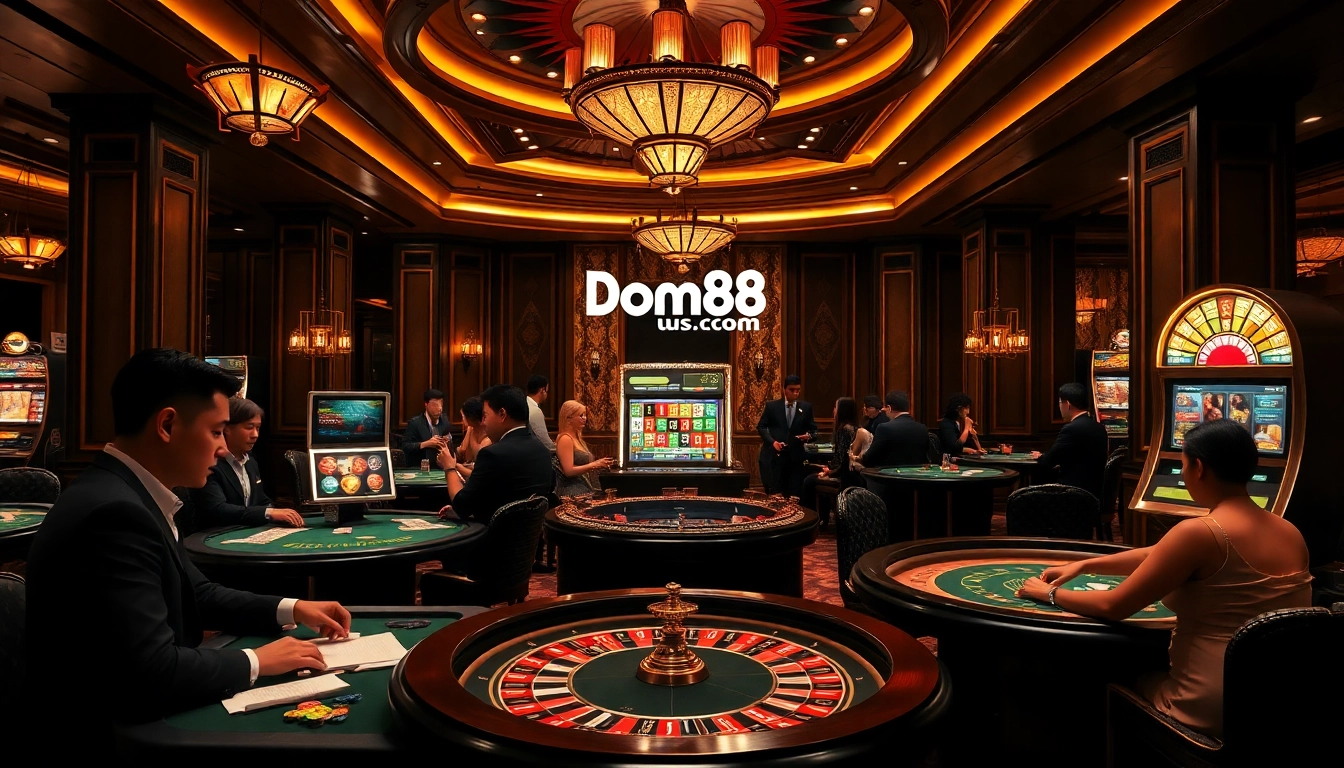 Experience the excitement at dom88.us.com with vibrant casino games and luxurious ambiance.