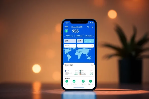 快连下载界面在智能手机上展示用户友好的设计和全球连接功能。