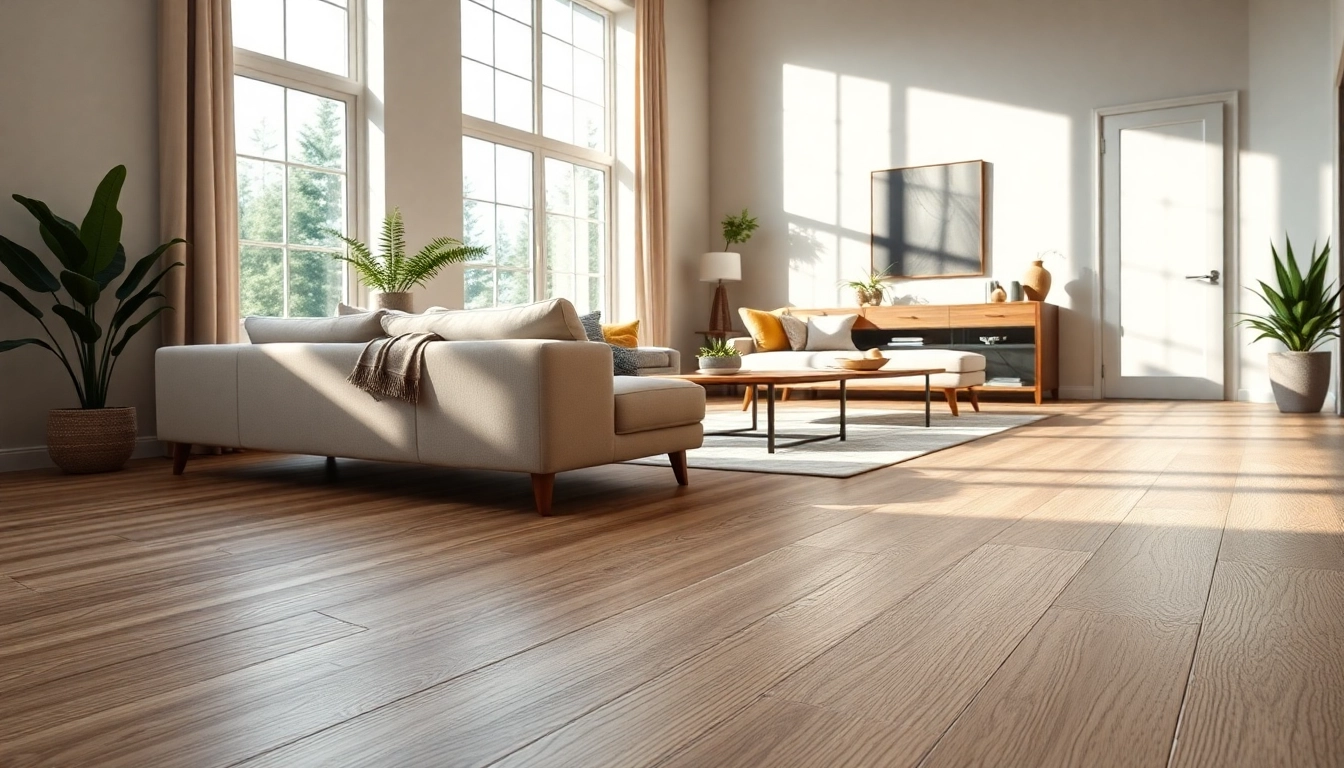 Discover luxury vinyl flooring near me in a cozy, modern home interior with natural light.