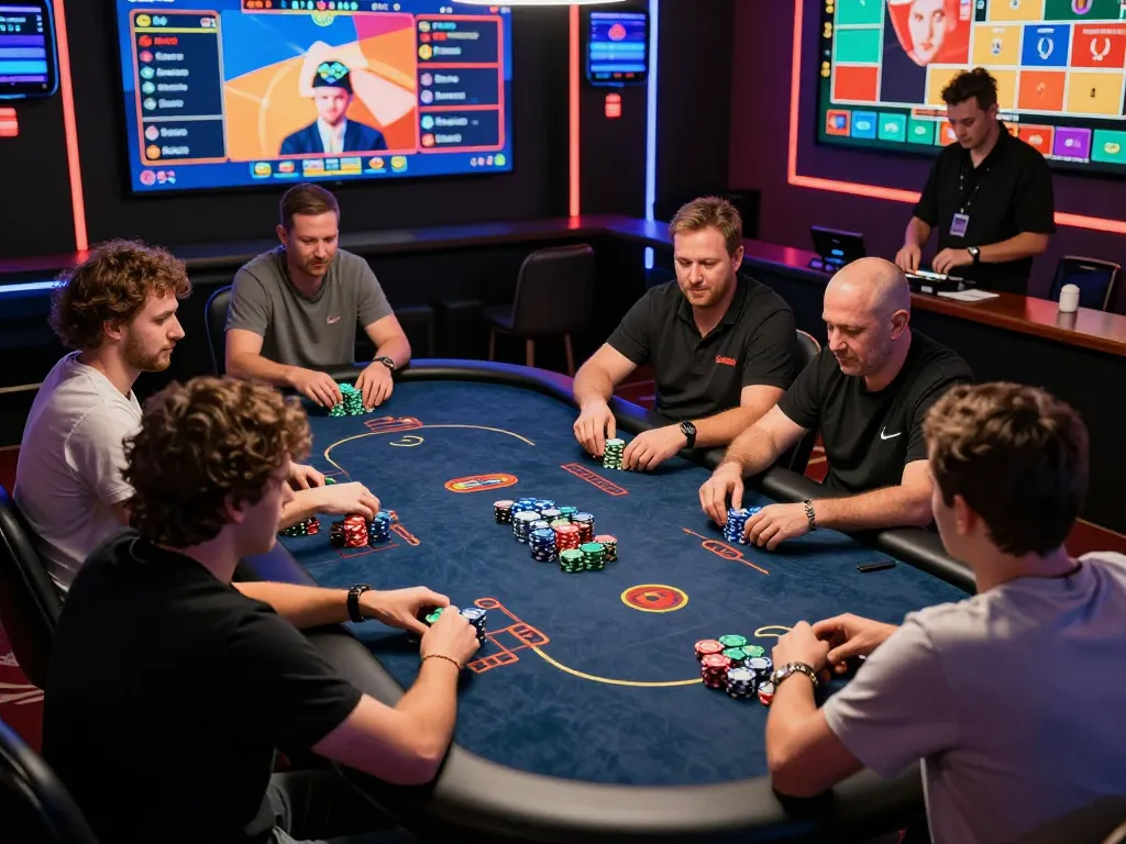 Players at an online poker game on SUNWIN engage in strategic betting and gameplay.