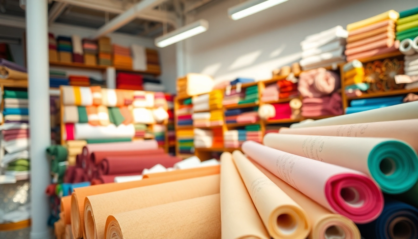 Bekijk goedkope katoen stoffen in een creatief warenhuis.
