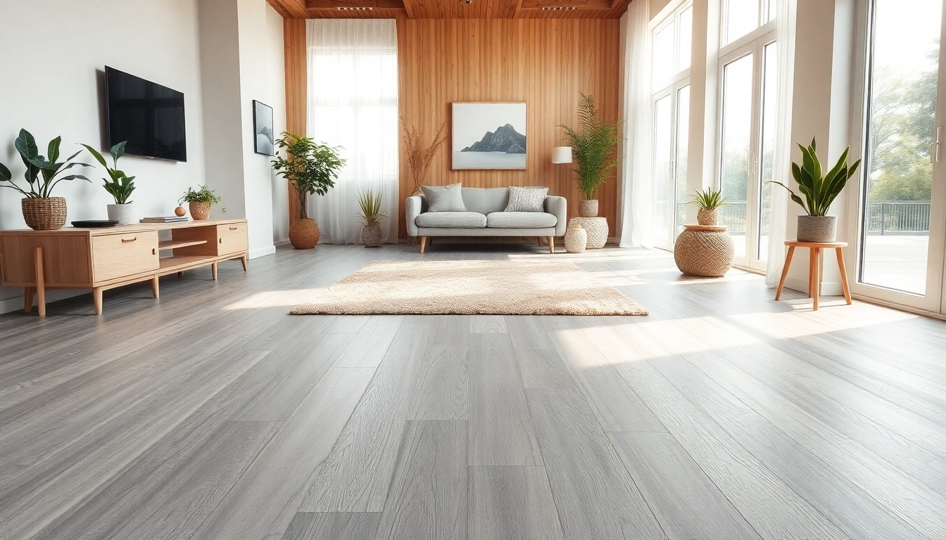 Enhance your space with elegant flooring lvp installation in a modern living room setting.