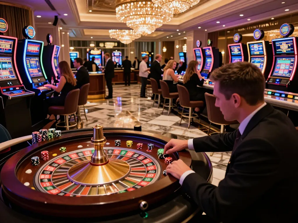 Players enjoying a sophisticated gaming atmosphere at the casino, showcasing excitement for 7mcn gaming strategies.