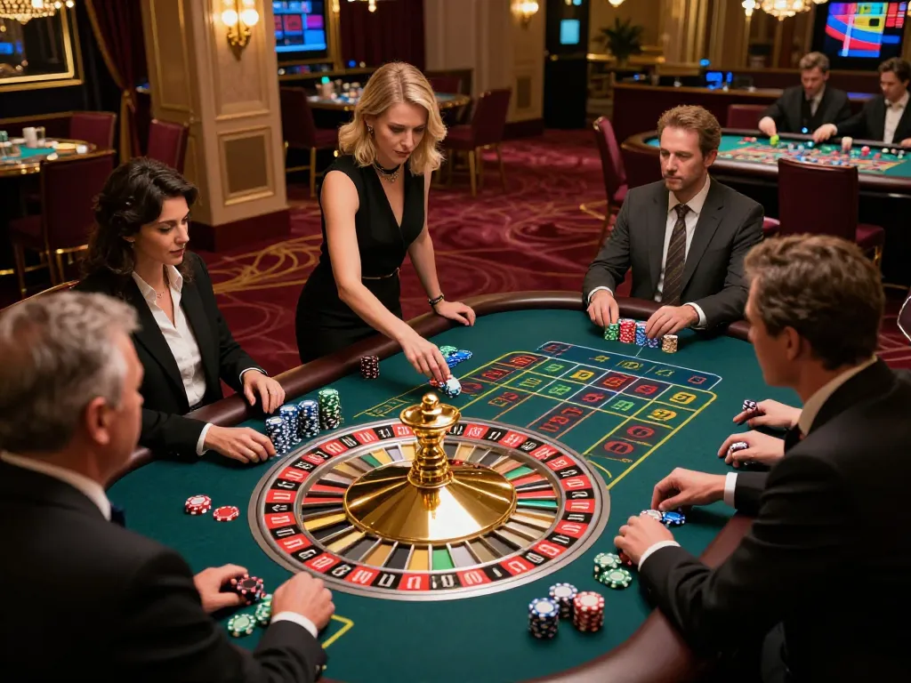 KONG88 roulette gameplay moment with players betting at an elegant casino table.
