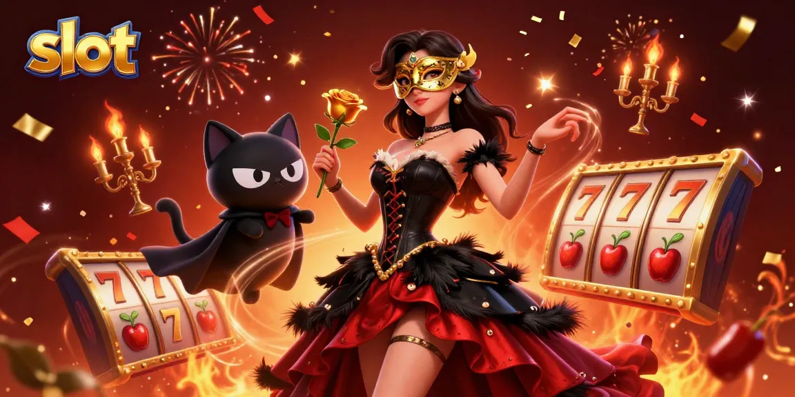 Experience the excitement of slot gaming with vibrant visuals of sparkling reels and celebratory elements.