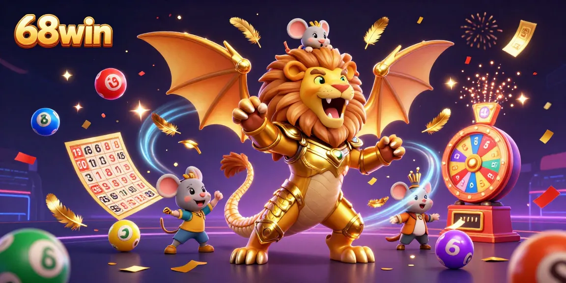 Experience thrilling wins at 68win with dynamic lottery games, casino excitement, and vibrant visuals.