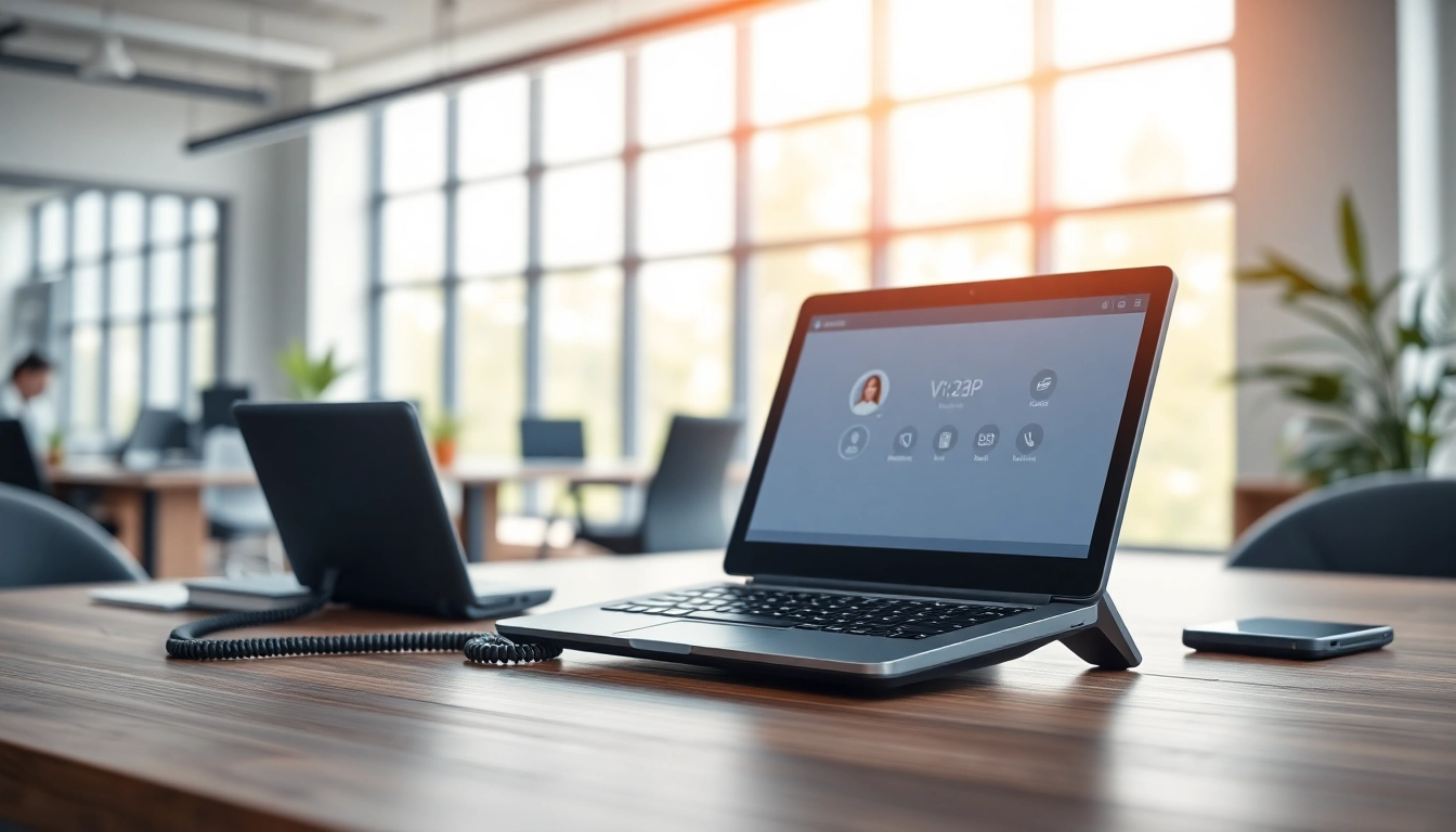 Explore the benefits of a small business VoIP phone system in a modern office setup.
