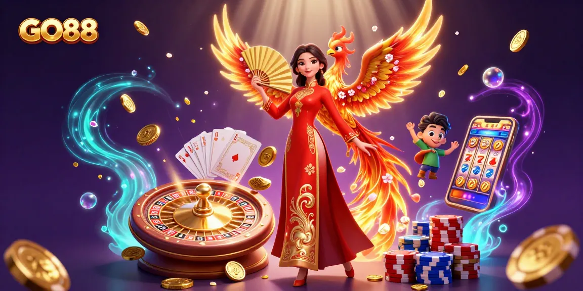 Experience exciting gameplay at GO88 with dynamic casino elements and a stunning visual scene.