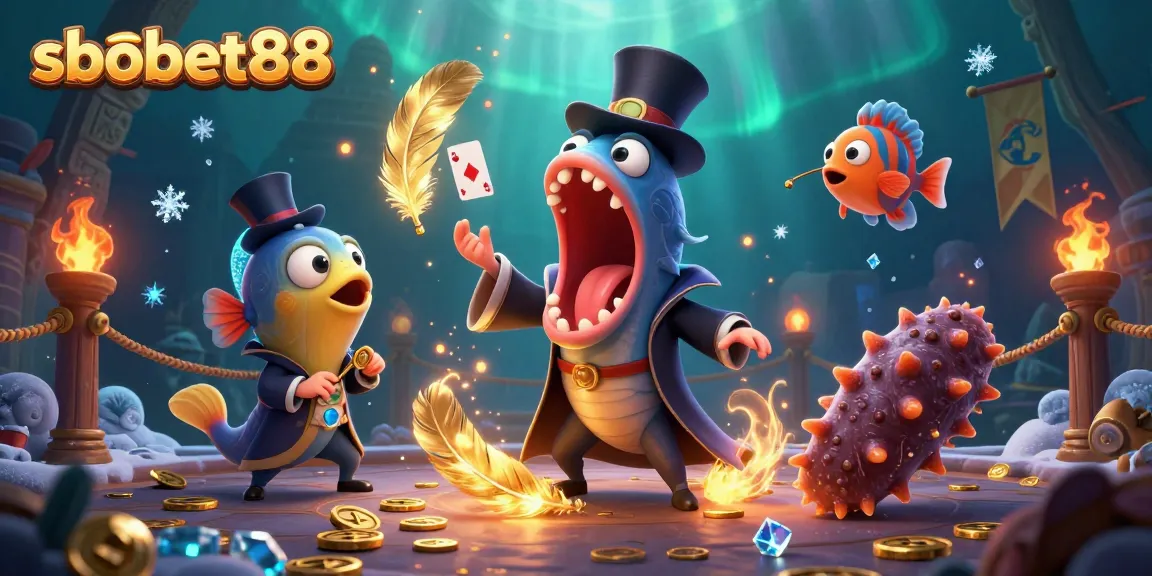 Experience thrilling gambling adventures with sbobet88 in a vibrant underwater casino scene!