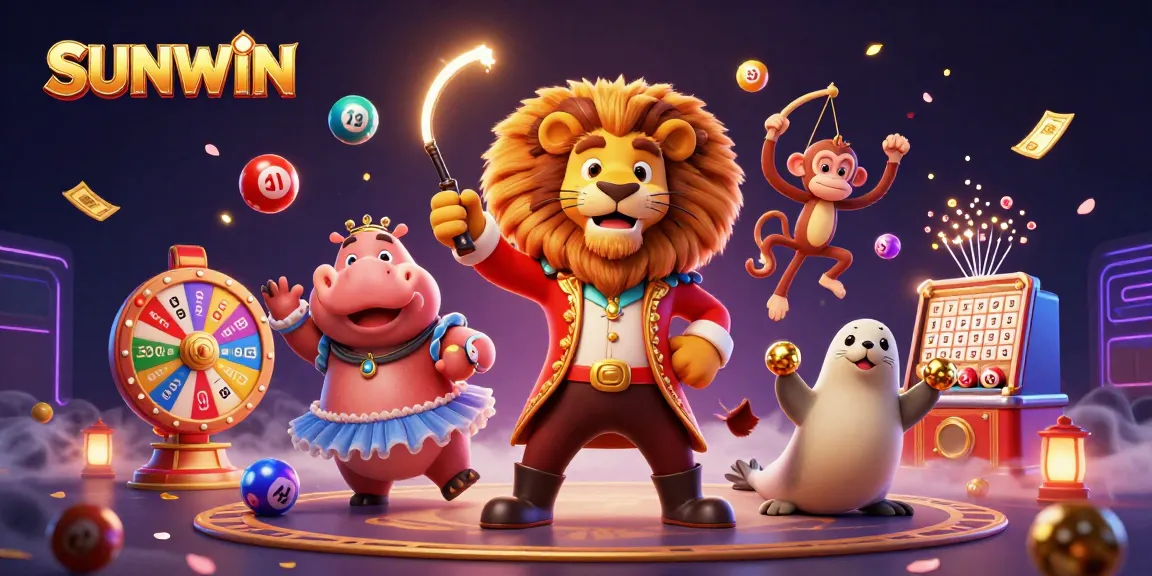 SUNWIN delivers an exciting gambling experience with vibrant scene filled with colorful elements and engaging characters.