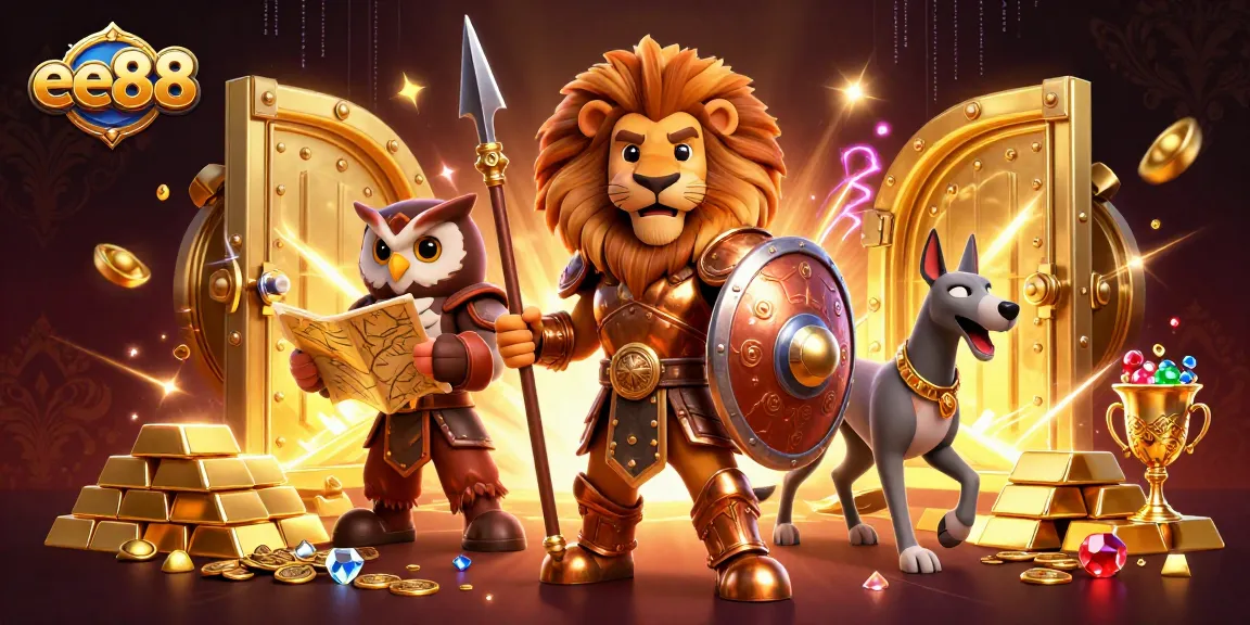 Engage with exciting gameplay and treasures at ee88 Casino with gold bars and dazzling gems.
