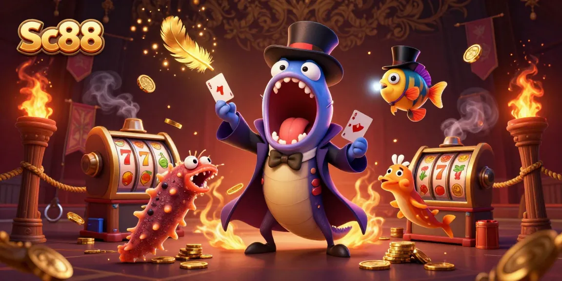 Engage with Sc88’s thrilling casino adventures with vibrant characters in a dynamic magic act.