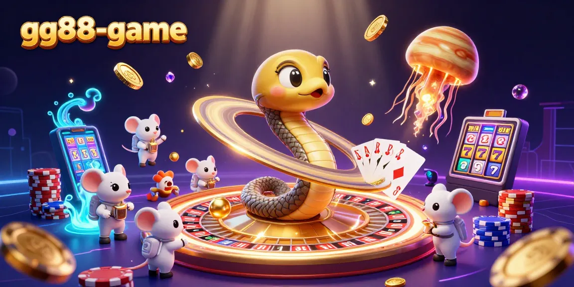 Experience the thrill of betting with gg88-game’s captivating cosmic casino scene, showcasing colorful action and luck.