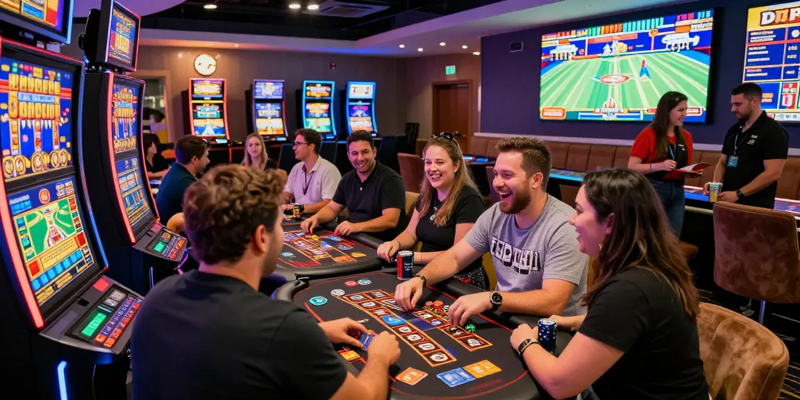 Exciting scene of diverse players at credit card casinos showcasing the vibrant atmosphere of https://troyuk.co.uk in 2026.