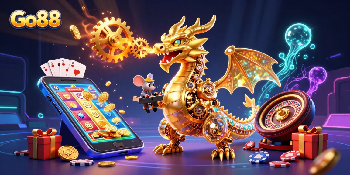 Experience Go88's thrilling games with vibrant visuals and rich graphics in this captivating scene.