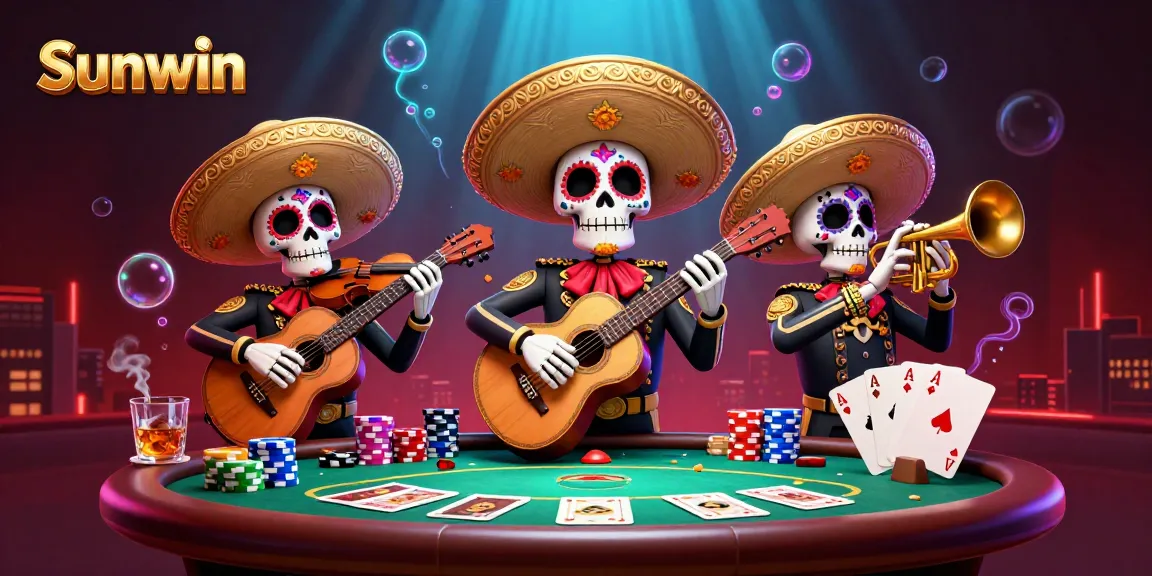 Play poker at Sunwin with an energetic mariachi band enhancing your gaming experience.