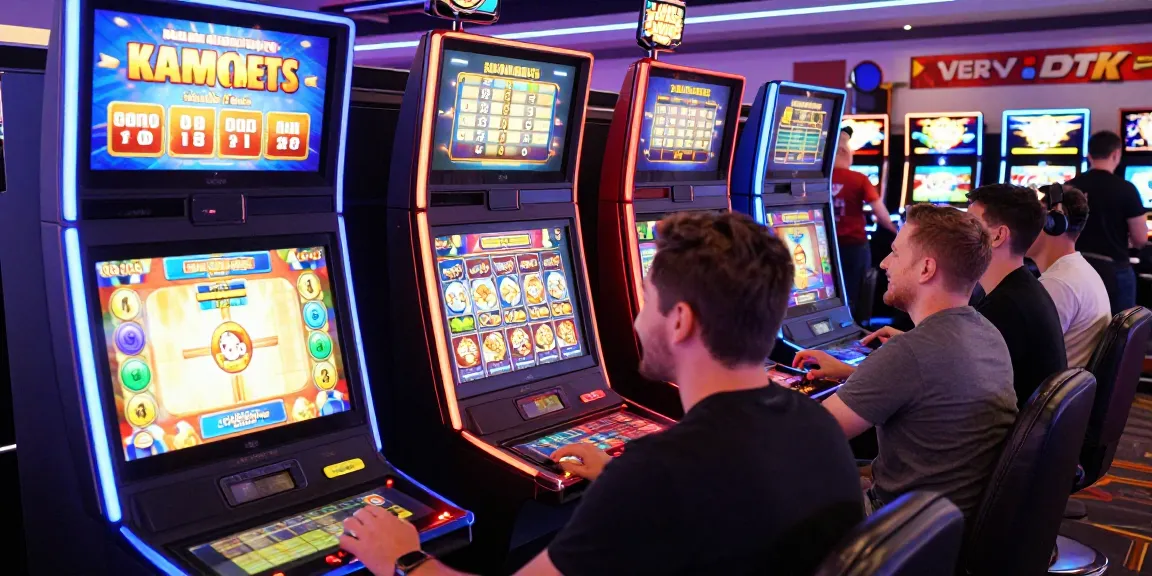 Exciting gaming atmosphere at new online casinos UK showcasing players enjoying modern slot machines and big bonuses.